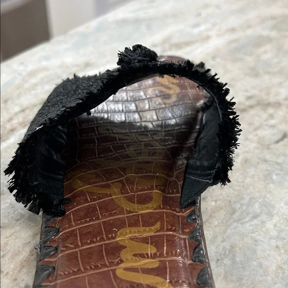 Sam Edelman Slides Sandals Black Rubber Sole size 8.5 - Picture 9 of 14